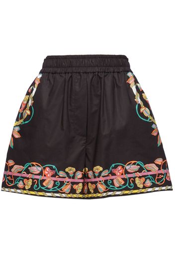 La DoubleJ Shorts a fiori - Nero