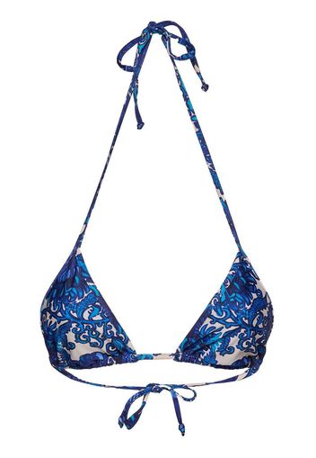 La DoubleJ Top bikini Anemone a triangolo - Blu