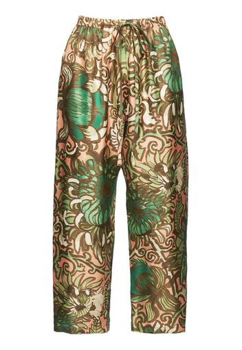 La DoubleJ Pantaloni crop con coulisse - Verde