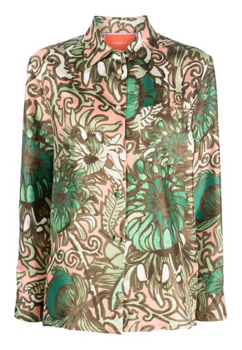 La DoubleJ Boy floral-print silk shirt - Verde