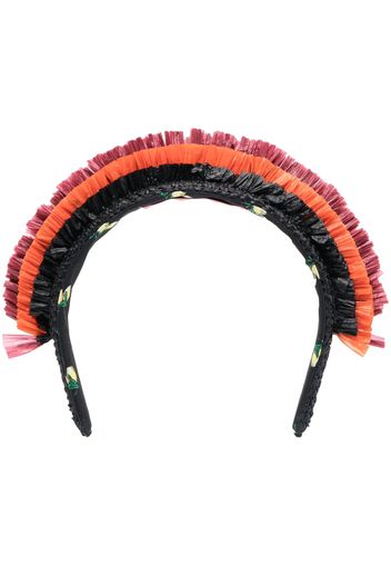 La DoubleJ Halo raffia hairband - Nero