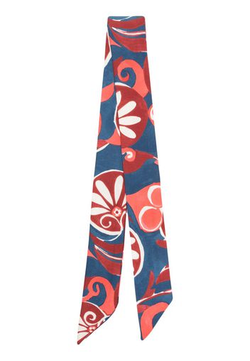 La DoubleJ graphic-print twilly scarf - Blu