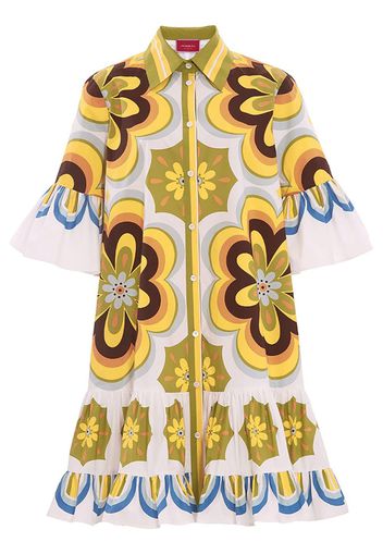 La DoubleJ Choux geometric-print dress - Bianco