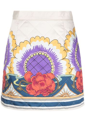 La DoubleJ Edie floral-print miniskirt - Toni neutri