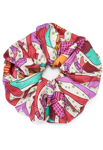 La DoubleJ graphic-print Giga scrunchie - Rosso