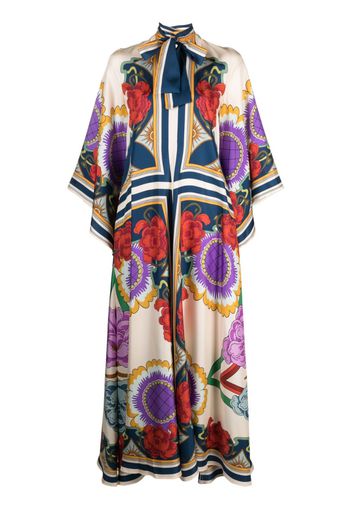 La DoubleJ Magnifico floral-print maxi dress - Toni neutri