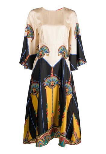 La DoubleJ Sorella silk midi dress - Toni neutri