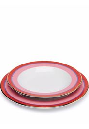 La Doublej set of 2 soup and dinner plates - Rosa