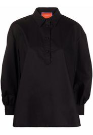 La Doublej Poet button-placket cotton shirt - Nero