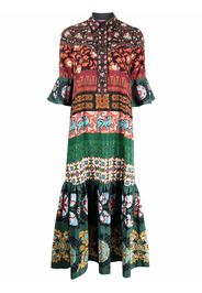 La Doublej Artemis printed ankle-length dress - Nero