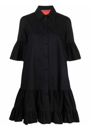 La DoubleJ short-sleeve ruffle-hem dress - Nero