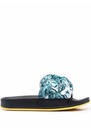 La DoubleJ Treccia slide sandals - Blu