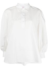 La DoubleJ poet-sleeve poplin blouse - Bianco