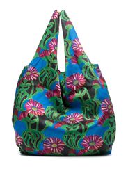 La DoubleJ Borsa shopper Gerber a fiori - Nero