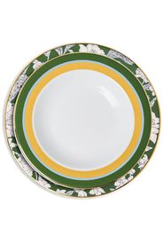 La DoubleJ Roman Holiday Avorio-print soup and dinner (set of 2) - Verde