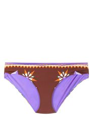 La DoubleJ Slip bikini con stampa Sunset - Marrone