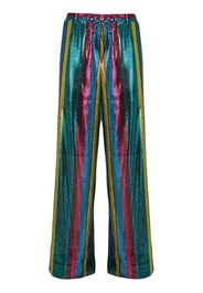 La DoubleJ Pantaloni a palazzo Holiday con paillettes - Multicolore