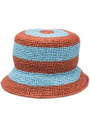 La DoubleJ Cappello bucket a righe - Blu