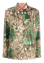 La DoubleJ Boy floral-print silk shirt - Verde