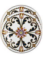 La DoubleJ Tyrrhenian Tulips-print dessert plates (set of two) - Bianco