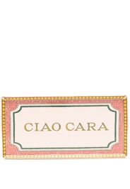La DoubleJ Ciao Cara mosaic porcelain tray - Rosa