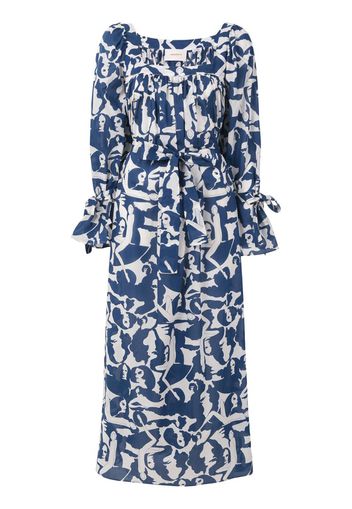 printed long shirt dress