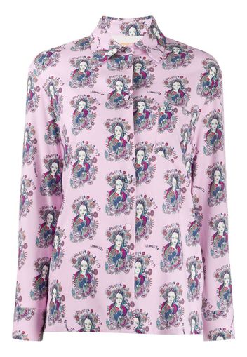 Demeter print long sleeve shirt