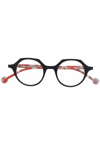 L.A. EYEWORKS round-frame glasses - Nero