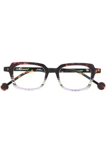 L.A. EYEWORKS Occhiali Blakey squadrati - Marrone