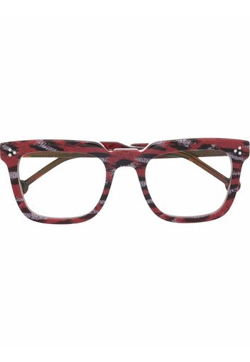 L.A. EYEWORKS Vincent square-frame glasses - Rosso