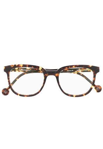 L.A. EYEWORKS Occhiali Wayfarer - Marrone