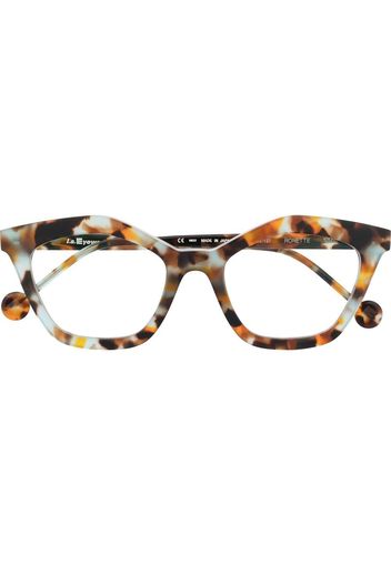 L.A. EYEWORKS tortoiseshell-effect optical glasses - Marrone