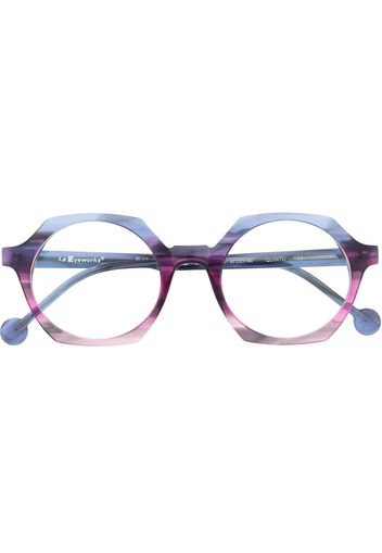 L.A. EYEWORKS Occhiali Quinto geometrici - Blu