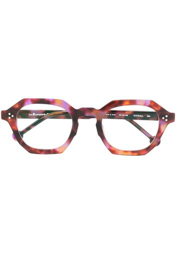 L.A. EYEWORKS Occhiali tondi effetto marmorizzato - Marrone