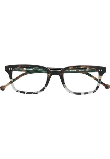 L.A. EYEWORKS Barlo square-frame glasses - Nero