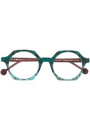 L.A. EYEWORKS Occhiali Quinto geometrici - Verde