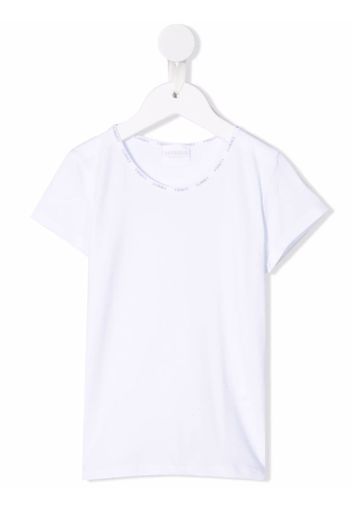 La Perla Kids logo-neckline T-shirt - Bianco