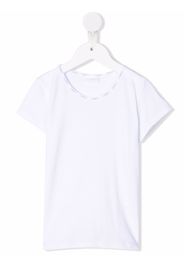 La Perla Kids logo-neckline T-shirt - Bianco