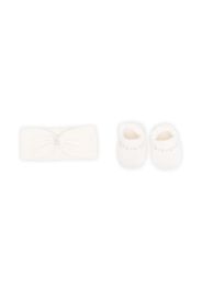 La Perla Kids knitted bootie set - Toni neutri