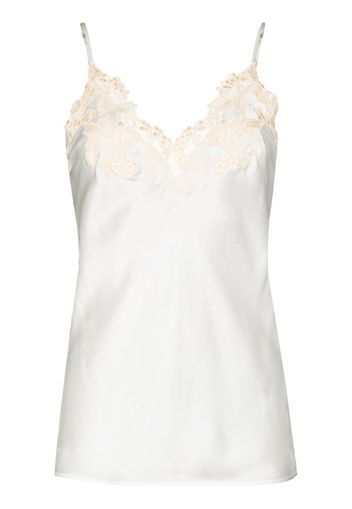 LA PERLA MAISON LCE DTL V NK CAMI WHT