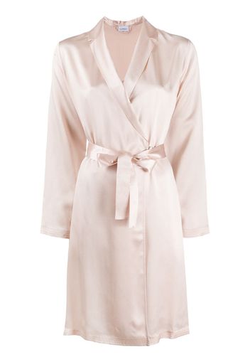 belted mid-length dressing gown