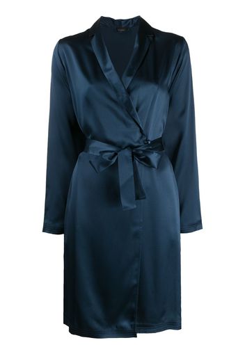 belted mid-length dressing gown