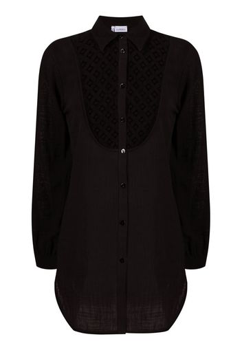 La Perla cut out-detail button-up shirt - Nero