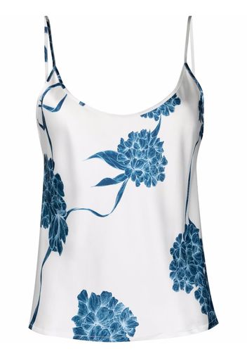 La Perla floral camisole silk top - Bianco