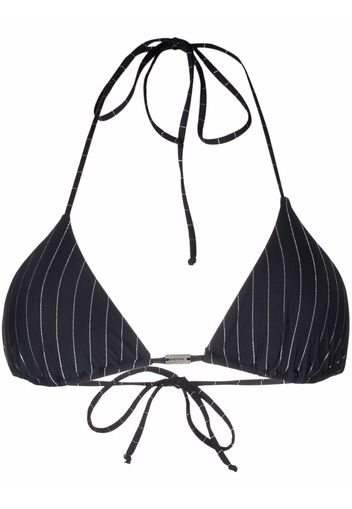 La Perla pinstripe bikini top - Blu