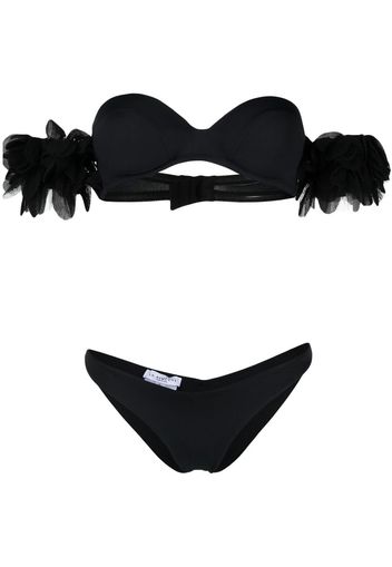 La Reveche Set bikini Mila a fiori - Nero