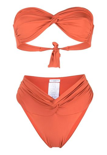 La Reveche Amelie gathered bikini set - Arancione