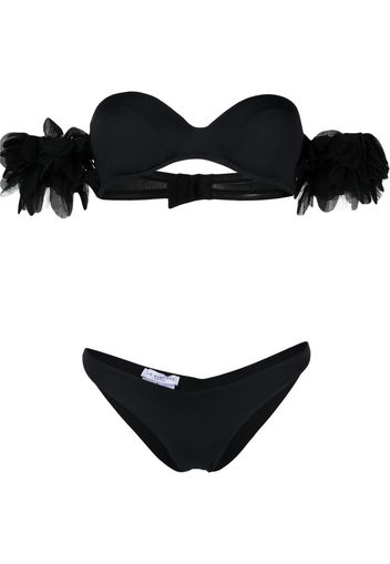 La Reveche Set bikini senza spalline Jamila - Nero