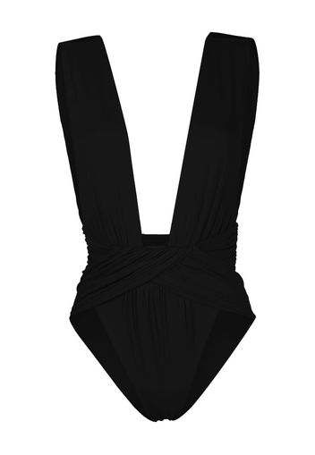 La Reveche V-neck open-back swimsuit - Nero