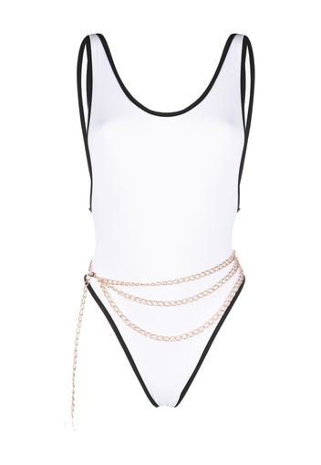 La Reveche U-neck open-back swimsuit - Bianco